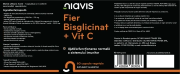 Fier Bisglicinat + Vitamina C 60cps - Img 2