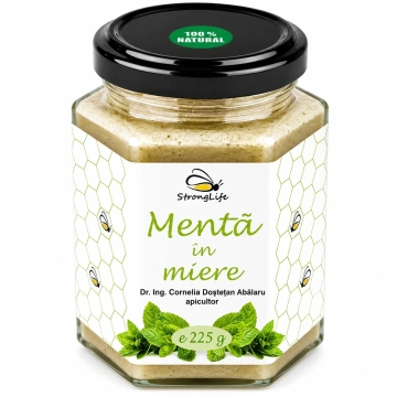 Menta in miere - 225g by Dr. Ing. Cornelia Dostetan Abalaru apicultor