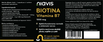 Biotina - Vitamina B7 1000mcg 60cps - Img 2
