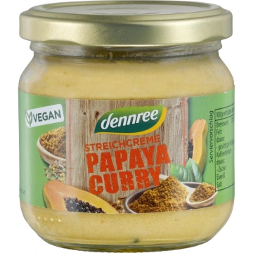 Crema tartinabila cu papaya si curry bio 180g Dennree
