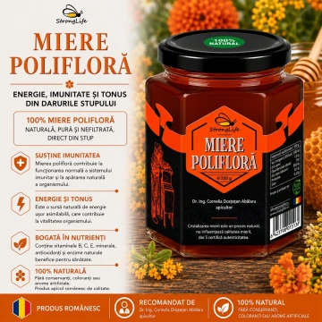 Miere poliflora 100% naturala - 350g by Dr. Ing. Cornelia Dostetan Abalaru apicultor - Img 2