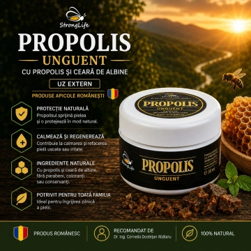 Propolis unguent - 28g by Dr. Ing. Cornelia Dostetan Abalaru apicultor - Img 2