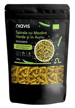 Spirale cu Mazare Verde si In Auriu Ecologice 250g