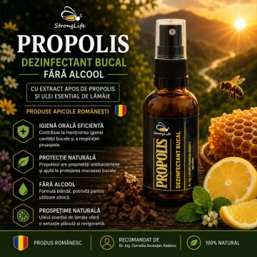 Propolis dezinfectant bucal fara alcool - 50ml by Dr. Ing. Cornelia Dostetan Abalaru apicultor - Img 4