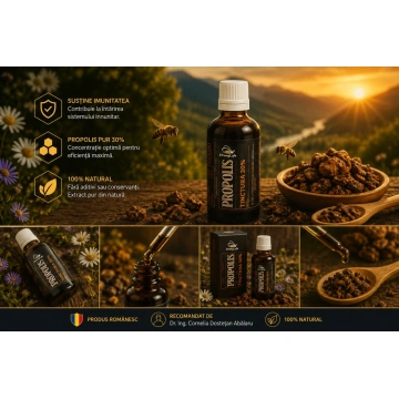 Tinctura de propolis 30% - 50ml by Dr. Ing. Cornelia Dostetan Abalaru apicultor - Img 4