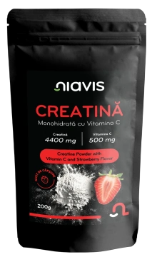 Creatina Monohidrata cu Vitamina C - Gust de Capsuni 200g