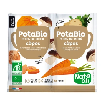 Supa instant cu porcini si legume bio 2 buc x 8.5g 17g Nat-ali