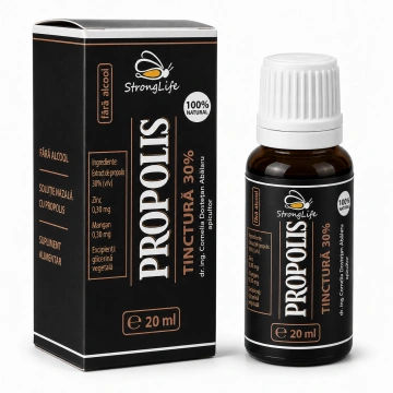Tinctura de propolis 30% - 20ml by Dr. Ing. Cornelia Dostetan Abalaru apicultor
