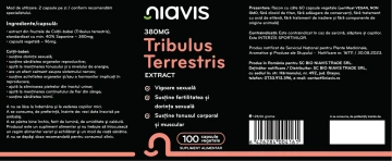 Tribulus Terrestris Extract 380mg 100 cps - Img 2