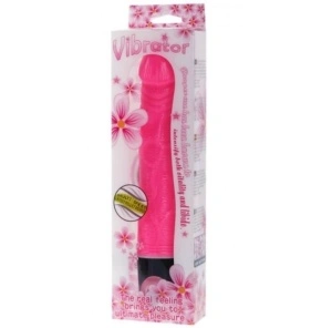 Vibrator Realist, Multispeed, TPR, Roz, 24 cm - Img 2
