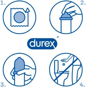 Prezervative clasice Durex Classic Extra Safe, lubrifiate si rezistente, 56 mm - Img 3