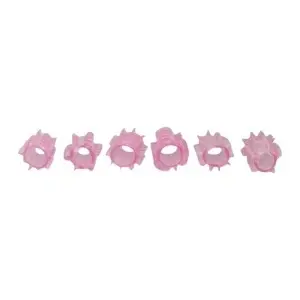 Set manșoane TOYZ4LOVERS Pleasure, pentru stimulare intensă și îngroșare, cu 6 tipuri de striații, roz transparent - Img 3