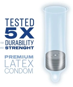 Prezervative clasice Durex Classic Extra Safe, lubrifiate si rezistente, 56 mm - Img 6