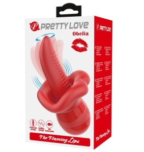 Stimulator Obelia, 10 Moduri Vibratii, 10 Moduri Rotatii, TPE Moale, USB, Rosu, 13.8 cm - Img 4