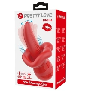 Stimulator Obelia, 10 Moduri Vibratii, 10 Moduri Rotatii, TPE Moale, USB, Rosu, 13.8 cm - Img 4