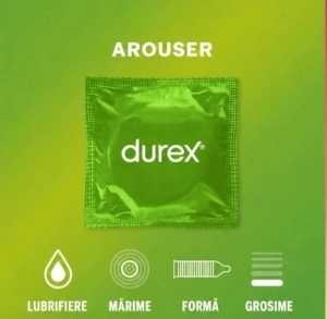 Prezervative Arouser (Tickle Me): cu nervuri speciale pentru senzații diferite (53mm)