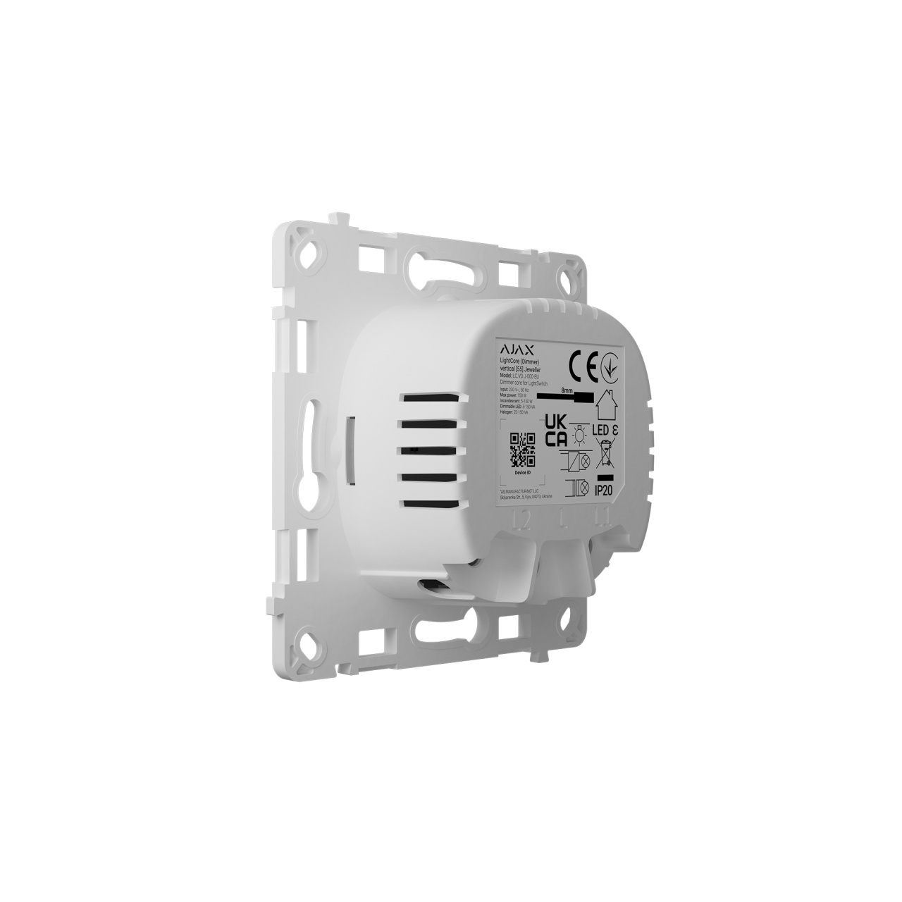 Modul întrerupător wireless, Ajax LightCore Dimmer (vertical)