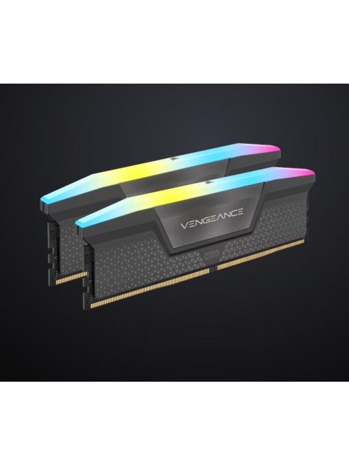 Memorie RAM CORSAIR Vengeance RGB Black, 32GB DDR5, 5200MHz, CL40