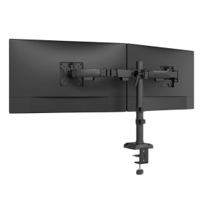 Brat dublu monitor Neomounts DS60-600BL2; pentru display-uri cu diagonale 10"-32", sistem de prindere VESA 75x75~100x100, greutate maxima suportata 8 - per ecrankg, full motion, tilt +45°, swivel 90°, rotate 180°, distanta fata de perete 99-459mm; - Img 2