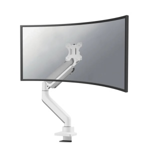 Brat monitor pentru ecrane curbate Neomounts DS70PLUS-450WH1; pentru display-uri cu diagonale 17"-49", sistem de prindere VESA 75x75~100x100, greutate maxima suportata 18kg, full motion, tilt +45°, swivel 90°, rotate 180°, distanta fata de perete