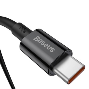 Cablu alimentare si date Baseus Superior, Fast Charging Data Cable pt. smartphone, USB Type-C la USB Type-C 100W, 1m, negru - Img 3