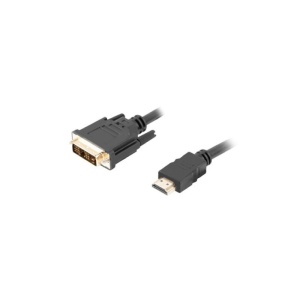 Cablu HDMI(M) DVI-D(M)(18+1) 1,8 m negru Single Link cu conectori placați cu aur