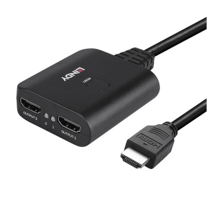 Cablu Lindy 2 porturi HDMI 4K60, latime de banda suportata 18Gbps, Chipset: GSV2006, lungime cablu 500 mm negru - Img 5