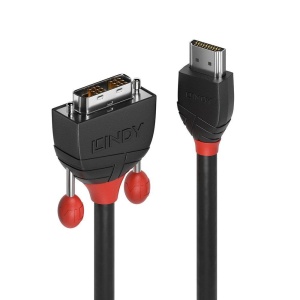 Cablu Lindy LY-36273, HDMI to DVI-D, 3m, Black Line - Img 2
