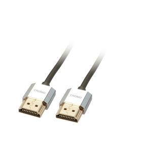Cablu Lindy Slim 1m High Speed HDMI, Cromo