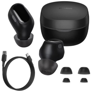 Casti Baseus Bowie WM01 TWS, wireless, bluetooth 5.0, microfon pe casca, negru - Img 2