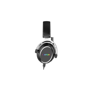 Casti gaming cu fir Hator Hypergang 3 USB, conectivitate USB Type-C / USB Type-Amaterial membrana compozit, conexiune catre HATOR SyncHUB™, Virtual 7.1 Surround Sound, logo iluminat RGB, apeluri prin BT in gaming mode, frecventa raspuns 10Hz-44kHz,