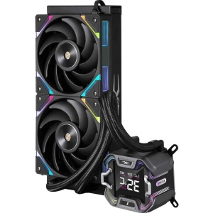 Cooler Procesor 1stPlayer X-Starship 240E-bk, display de 2,4 inches, aRGB, compatibil AMD/Intel, negru