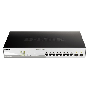 D-Link Switch 10 porturi POE smart maaged DGS-1210-10MP, Interfata: 8 x 10/100/1000Mbps, 2 x100/1000 SFP, Capacitate switch: 20 Gbps, Memorie: 128Mb DDR3, Flash 32Mb, Auto MDI/MDIX, Buget POE: 130W, Dimensiuni: 330 x 180 x 44 mm, Greutate: 1.77kg. - Img 3