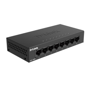 D-Link Switch DGS-108GL, 8 porturi Gigabit, Capacity 16Gbps, desktop, faramanagement, metal, negru, fara ventilator, D-link Green Technology. - Img 2