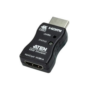 Emulator 4K HDMI EDID Aten VC081A-AT. Rezoluție video maximă: 3840 x 2160 Pixel. Culoarea produsului: Negru, Material carcasă: Din material plastic. Video Type portul: HDMI. Produse per cutie ambalaj (exterior): 20 buc., Greutate netă cutie ambalaj