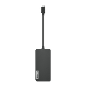 Hub Lenovo USB-C 7 în 1; conectivitate: Port USB-C; Porturi de extindere: 2 x USB 3.0; 1 x USB 2.0; 1 x HDMI 1.4; 1 x Cititor de car duri TF; 1 x Cititor de carduri SD; 1 x Port de incarcare USB-C, by pass pentru încarcarea notebook-ului; dimensiune: