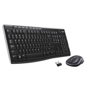 Kit Wireless tastatura si mouse Logitech Wireless Combo MK270, taste numerice, negru