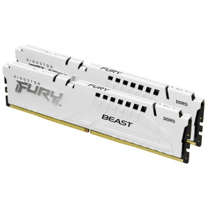Memorie RAM Kingston DDR5 64GB 6400Mhz CL32 1.4V Dual Channel Kit Fury Beast White XMP
