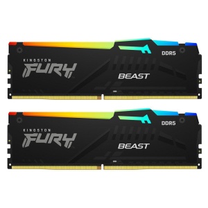 Memorie RAM Kingston FURY Beast RGB 64GB DDR5 6000MHz CL30 Dual Channel Kit