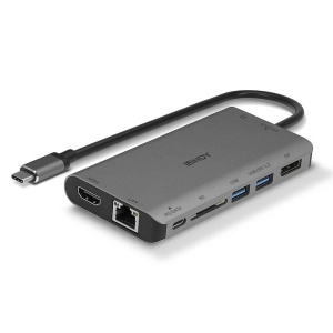Mini Docking Station Lindy USB 3.2 Type C - 4K HDMI & DP, PD 3.0 100W, USB 3.2, Gigabit Ethernet, SD, Audio - Img 2