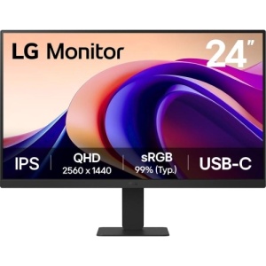 Monitor LG 23.8" 24U631A-B.AEUQ, Diagonal (inch): 23.8, Diagonal (cm): 60, Aspect ratio: 16:9, Panel: IPS, Resolution: 2560x1440, Refresh Rate: 100Hz, Response time GtG: 5ms, Brightness (max): 250 cd/m², Contrast (static) : 1000:1, Viewing angle: