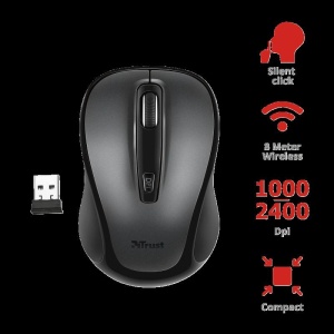 Mouse Trust Siero Silent Click, Wireless, negru - Img 3