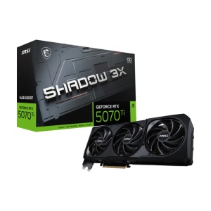 Placa Video MSI GEFORCE RTX 5070 TI 16G SHADOW 3X OC GDDR7 256 bit, PCIE 5.0, 3x DP 1x HDMI
