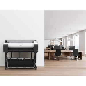 Plotter Canon imagePROGRAF TM-355 + HDD 500Gb, PIN Printing, 36"(914mm), format A0, 5 culori, rezolutie max 2400x1200dpi, memorie 2GB, limbaje de imprimare: HP-GL/2, HP RTL, CALS G4 (submission via FTP only), JPEG, PDF), Display LCD 4.3", interfata: USB - Img 2