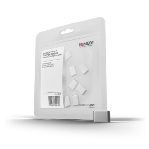 Port blocker Lindy 10xUSB-C (fara cheie), alb