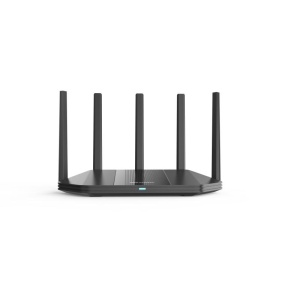 Router wireless Hikvision DS-3WR18X 1800M, 5 antene 5-dBi, dual-band, wireless standard: IEEE 802.11a/n/ac/ax @5GHz; IEEE 802.11b/g/n/ax @ 2.4GHz, interfata: 1 × 10/100/1000 Mbps Adaptive WAN Port,3 × 10/100/1000 Mbps Adaptive LAN Port, tensiune