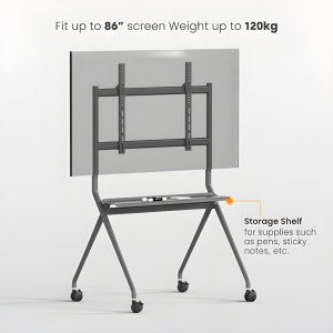 Stand TV mobil Serioux TV15068FW, compatibilitate dimensiune ecran 50"-86, dimensiuni 1067x801x1725mm, VESA: 200x200, 300x200, 400x200, 300x300, 400x300, 400x400, 600x400, 800x400, 600x600, 800x600, greutate maxima suportata 120 kg, tv reglabil in - Img 7