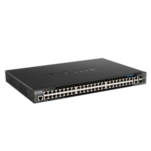Switch D-Link DGS-1520-52MP, 48 porturi Gigabit, 2 porturi SFP+, Capacity 80Gbps, 16K MAC, 17" Rackmount, 1*fan
