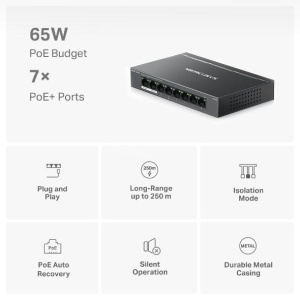 Switch Mercusys Desktop 8 por GB MS108GP - Img 2