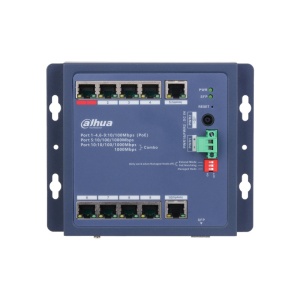 Switch PoE industrial Cloud Management 8 + 1 + 1 porturi Dahua CHS4110-8ET-90-F